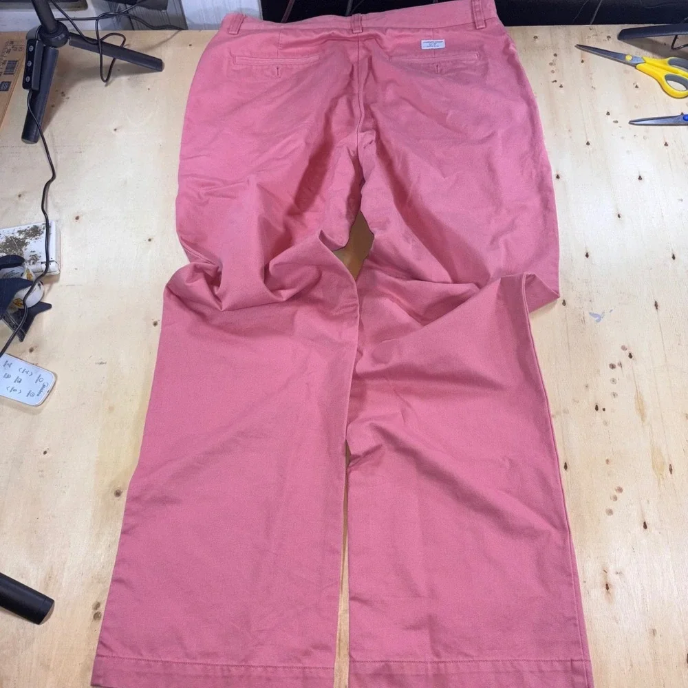 Vineyard Vines Mens 34x32 Club Pant Pink Cotton Chino Straight Leg Preppy